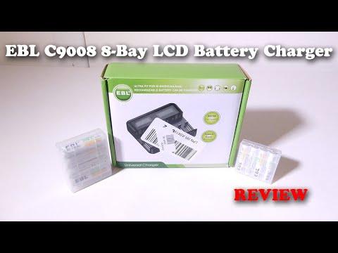 EBL C9008 8 Bay LCD Battery Charger REVIEW