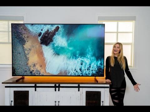 Massive 82 in Samsung QLED 8K with Apple TV unboxing!