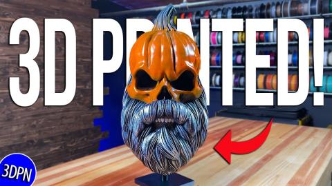 3D Printing Halloween - Bearded Skull Pumpkin Edition!