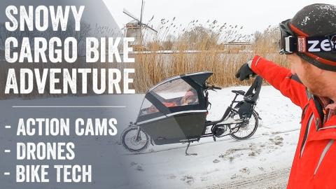 Snowy Cargo Bike VLOG in the Netherlands
