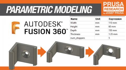 Parametric modeling in Fusion360 - Tutorial with example