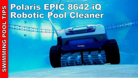 Polaris EPIC 8642 iQ Robotic Pool Cleaner - Compact Design & Cleans Floor, Walls and the Waterline!