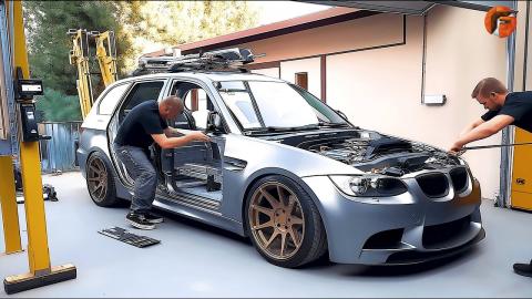 Man Transforms the Cheapest BMW Into a Sports Car | Start to Finish Build by @NourHummadi