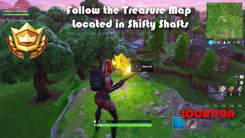 FORTNITE "Follow the treasure map found in Shifty Shafts" LOCATION SEASON 5 WEEK 9 BATTLE STAR