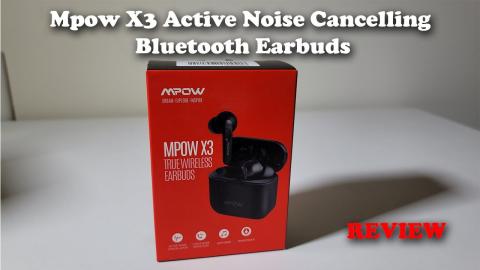 Mpow X3 Active Noise Cancelling Bluetooth Earbuds REVIEW and Mic Test