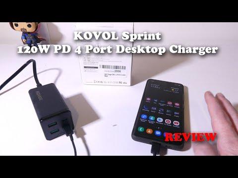 KOVOL Sprint 120W PD 4 Port Desktop Charger REVIEW | Supercharge your Devices!