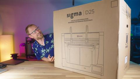 Was live: Unboxing the new Dual-Independent-X-axis BCN3D Sigma D25! (and first print)