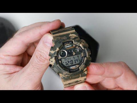 4k Unboxing of Casio G-Shock GD-120CM Camo Sport Watch