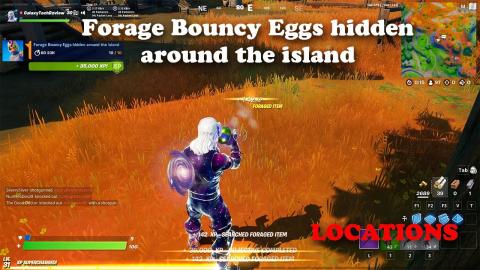 Forage Bouncy Eggs hidden around the island - EASY LOCATIONS