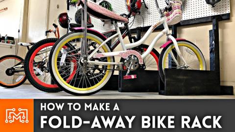 How to Make a Fold Away Bike Rack // Woodworking