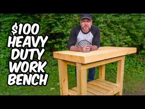 $100 Workbench Made with ONLY 2x4s!