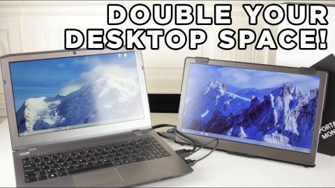GeChic On-Lap 1305H portable monitor - DOUBLE your DESKTOP SPACE!