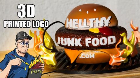 Hellthy Junk Food Logo Brought to Life Using 3D Printing