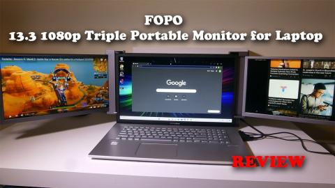 FOPO 1080p Triple Folding Portable Monitor REVIEW