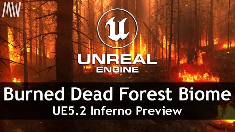 MAWI Burned Dead Forest | Unreal Engine 5.2 | Inferno Preview #unrealengine #UE5 #gamedev