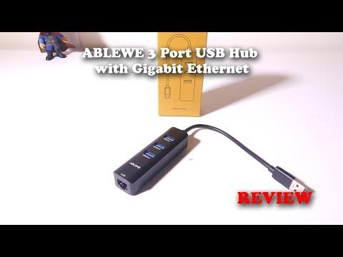 ABLEWE 3 Port USB Hub with Gigabit Ethernet Adapter REVIEW