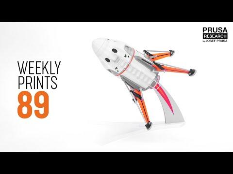 Weekly 3D prints #89 3D printed Dragon Lander space rocket