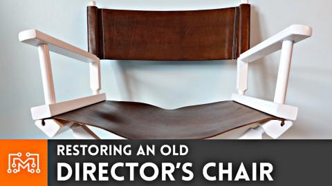 Restoring an Old Director's Chair // Leather Working