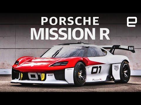 Porsche Mission R electric concept race car first Look