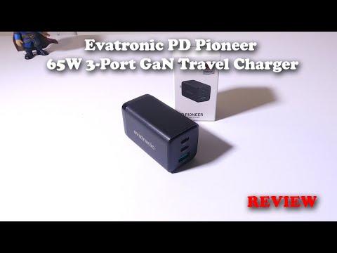 Evatronic PD Pioneer 65W 3 Port GaN Travel Charger REVIEW and GIVEAWAY!