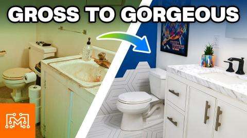 Transforming a "Gas Station" Bathroom | I Like To Make Stuff