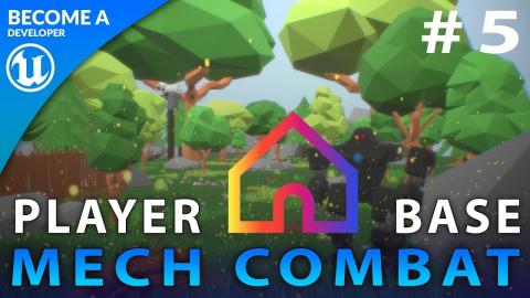 Decorating The Player Base - #5 Creating A Mech Combat Game with Unreal Engine 4