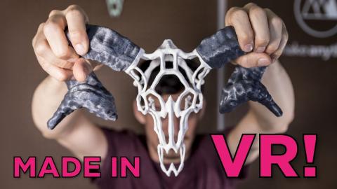 VR Sculpting and 3D Printing a Ram Skull with Kodon