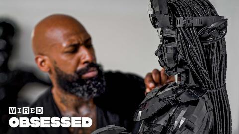 This LEGO Artist Builds Masterpieces Using All Black Bricks | Obsessed | WIRED