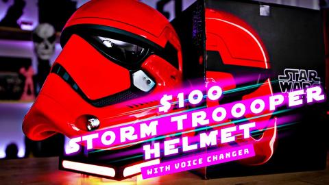 $100 Star Wars The Black Series Red Stormtrooper Helmet + 3D Printed Stand!