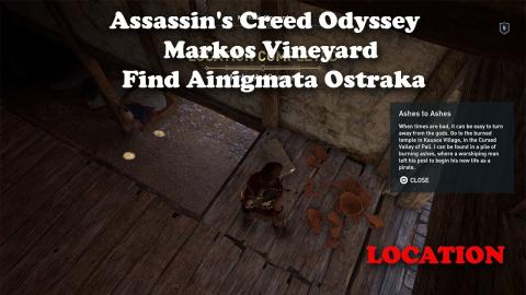 Assassin's Creed Odyssey:  Marko's Vineyard - Find Ainigmata Ostraka Location