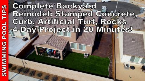 Complete Backyard Remodel! Stamped Concrete, Artificial Turf and More: Featuring All Season Turf