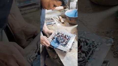 Satisfying Process Of Making Tiles???????????????? #satisfying #diytools #shorts