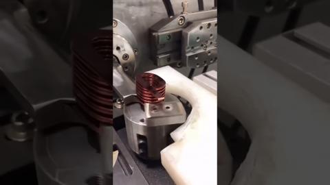 Satisfying Coil Bending Machine????????????????#satisfying #diytools #shorts