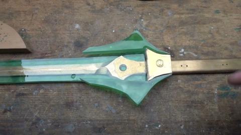 I made a skyrim inspired glass sword | resinart epoxyart