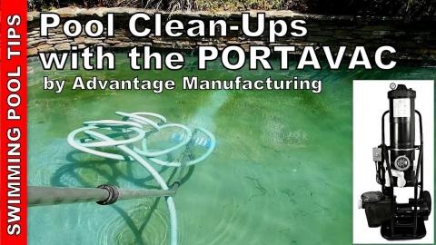 Using a Portable Filtration System for a Green Pool, Wind and Dirt Pool Clean-Up: PORTAVAC Featured