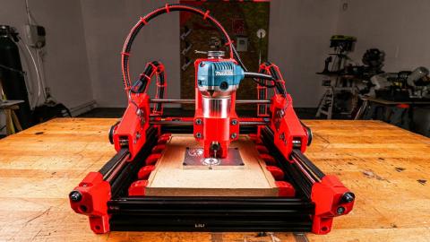 TINY 3D PRINTED CNC ROUTER CUTS METAL (from scratch)