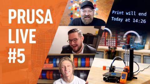 PRUSA LIVE #5 - MINI FW4.1, ERRF/Abuzz Designs with Lauren, Q/A
