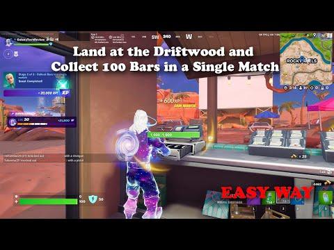 Land at the Driftwood and Collect 100 Bars in a Single Match - EASY WAY