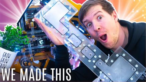 We Made Water Cooling Distro Plates - Aorus PC Build Part 4