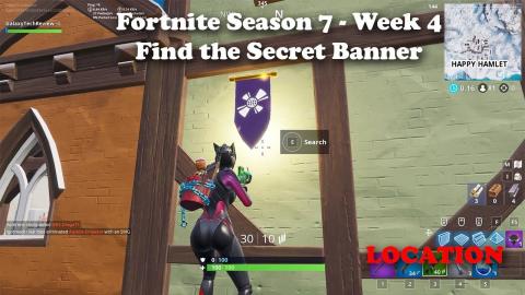 Fortnite Season 7 Week 4 - Find the Secret Battle Star (Secret Banner) Location