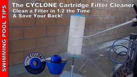 The CYCLONE Cartridge Filter Cleaner - Clean a Cartridge in Half the Time!