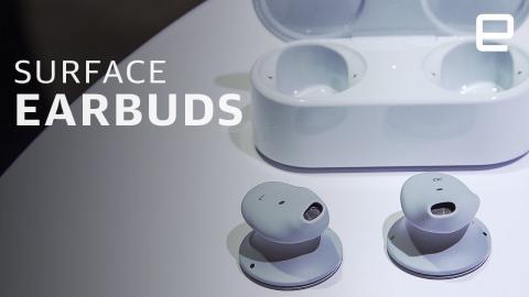 Microsoft Surface Earbuds hands-on: Strange shape, feel great