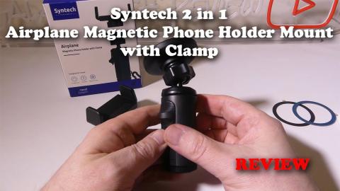 Syntech 2 in 1 Airplane Magnetic Phone Holder Mount with Clamp REVIEW
