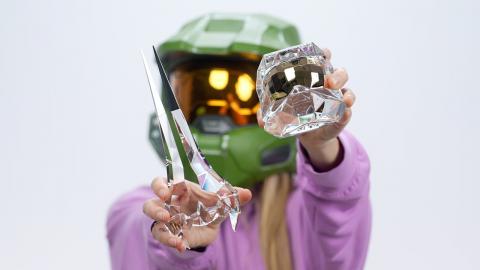 HALO Haul! Swarovski Limited edition Energy Sword and Master Chief Helmet!!