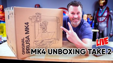 Prusa MK4 Live Stream Unboxing - Again