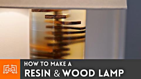 How to Make a Resin & Wood Lamp // Woodturning