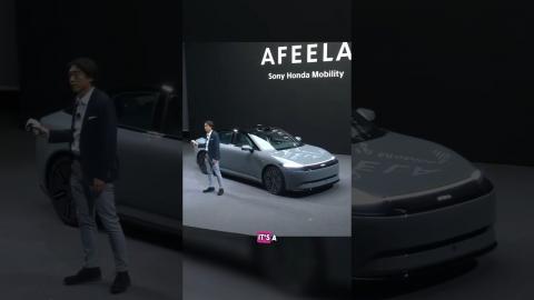Sony Afeela driven on stage at CES with a PS5 controller!