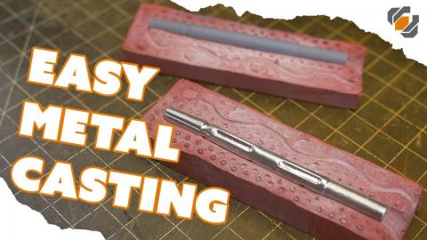 Easy Metal Casting - Pouring Liquid Pewter into a Silicone Mold