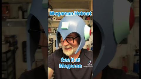 Megaman Helmet! See you at Megacon #diycosplay #cosplayfoam #evafoam