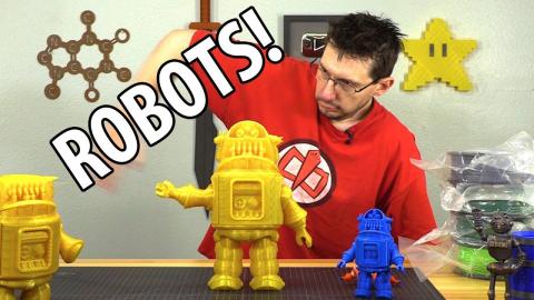 Printing Robots! #3dprinting the Fab 365 Foldable Robot!